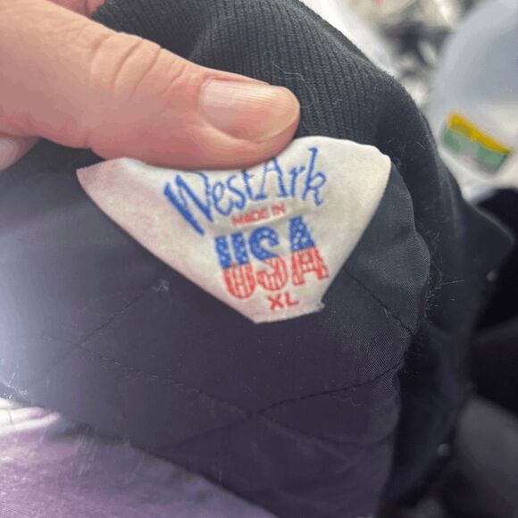 Vintage Snap-On Tools Satin Jacket XL West Ark Black Embroidered 80s USA MADE - Picture 5 of 9